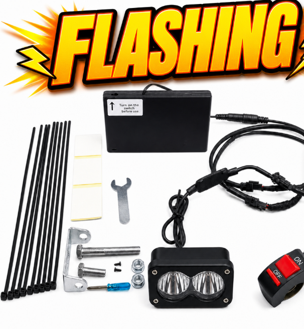 BATTERY POWERED CHASE LIGHTS. FLASHING